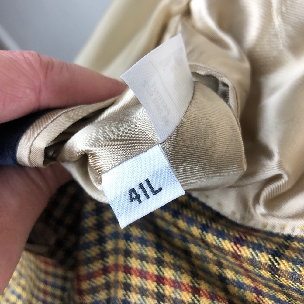 Hart Schaffner Marx Gold Trumpeter Blazer Sz 41L Loro Piana Houndstooth Cashmere - Picture 13 of 13